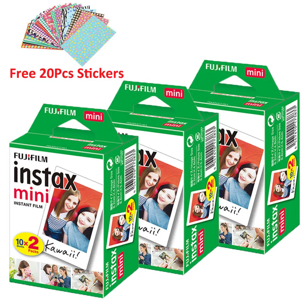 Новый 20 шт./кор. Плёнка fujifilm Fuji Instax mini 8 60 листов для камеры мгновенных мини 7s 25 50s 70