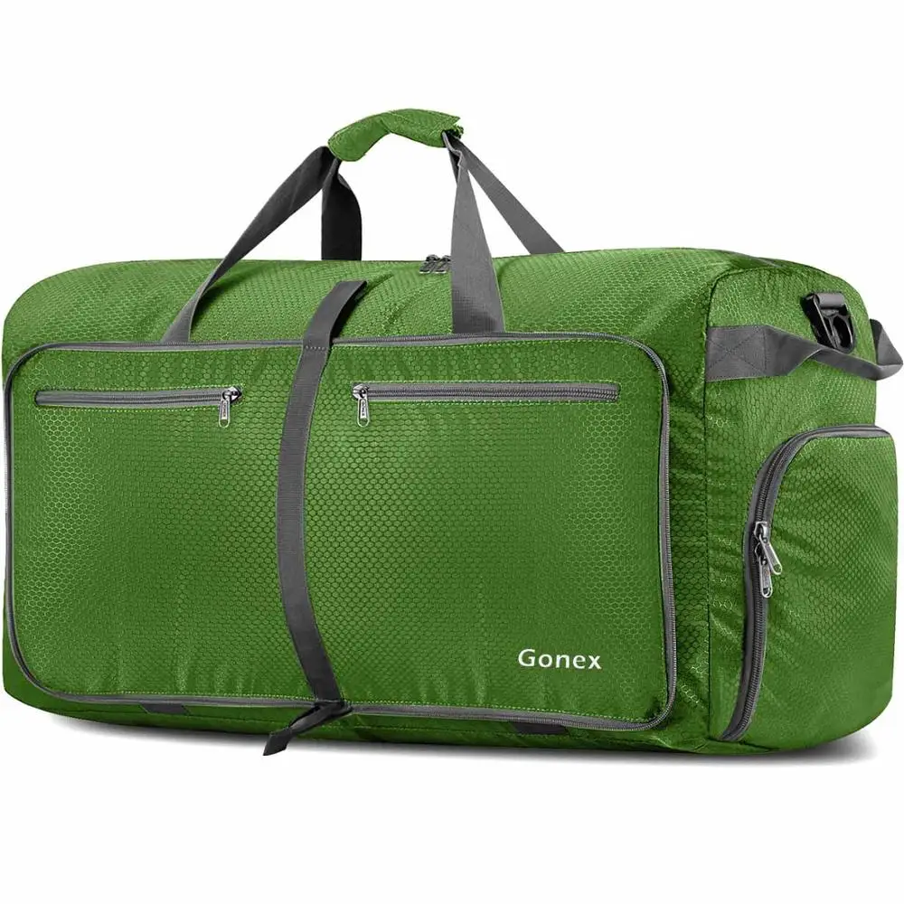 Gonex 150L дорожная сумка для багажа для мужчин и женщин 210D нейлоновые дорожные сумки, упаковываемая Модная Сумка для кемпинга, выходных, праздников 40-150L - Цвет: Green