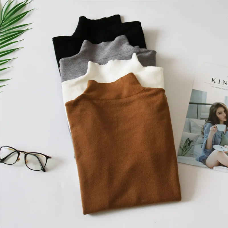 

Turtleneck Warm Women Sweater Autumn Winter Knitted Femme Pull High Elasticity Soft Female Pullovers Sweater Jumper