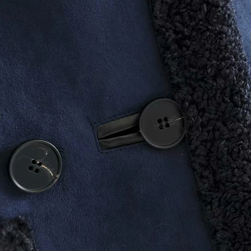 geckoistail 2018 Women Autumn Winter Jacket Wool Blends Coat Double Breasted Warm Loose Female High Quality Casual Outerwear Coats