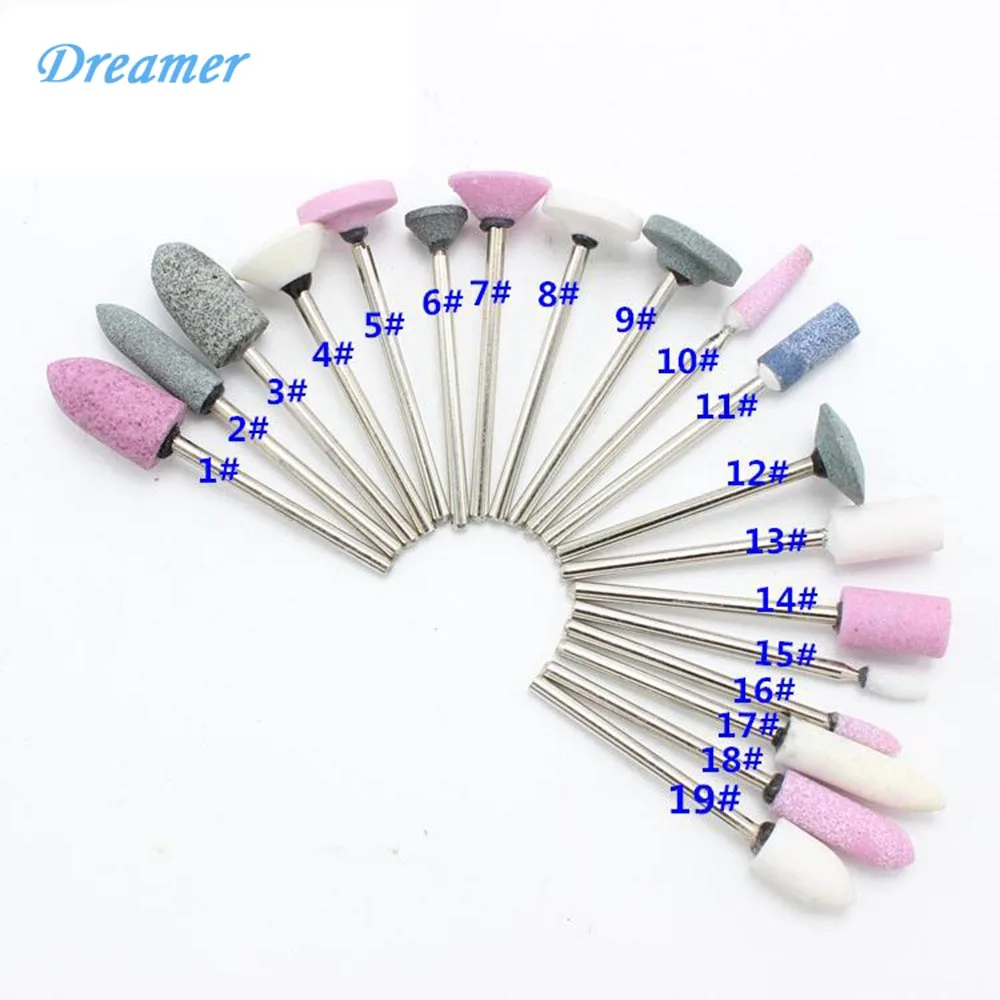 19 Pcs Dental Silicone Polishers Dental Teeth Polishing Kit for Denture