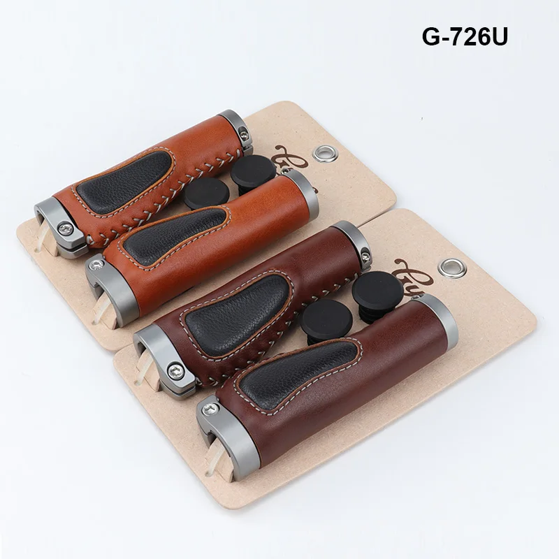 

High Quality Gyes G-726U Cow Leather Retro 140mm Bicycle Handlebar Grips
