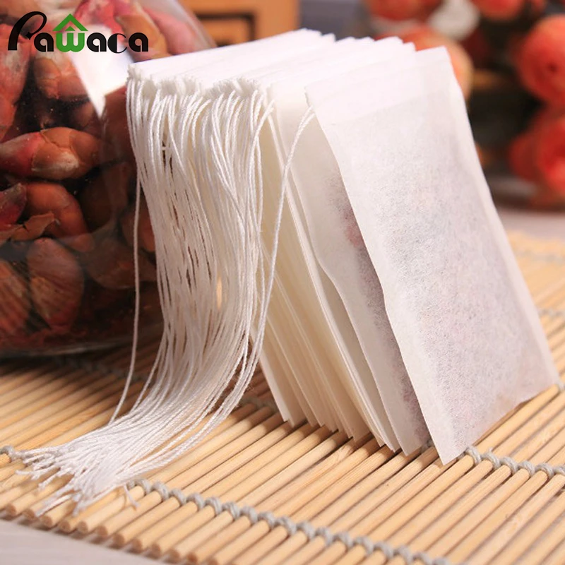 

200pcs 100pcs/Lot 3 Sizes Teabags Empty Scented Tea Bags with String Heal Seal Filter Paper for Herb Loose Tea hot Bolsas de te