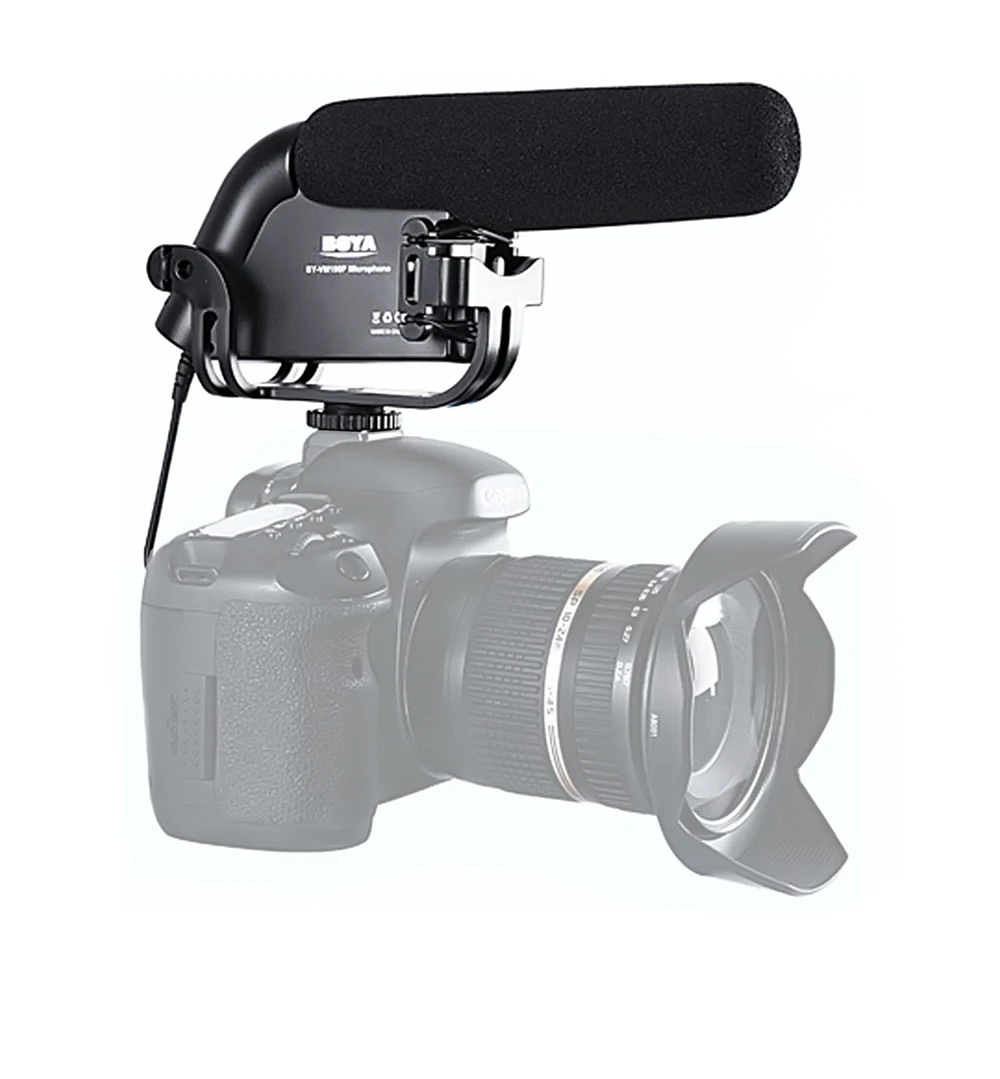 BY-VM190P Professional Camera Microphone with Cover Windshiel Microphone for DSLR Video Camera Photography Studio Accessories (1)