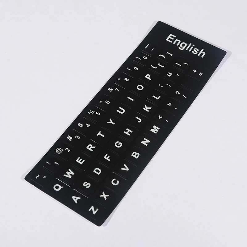 

FFFAS Durable Black Resist Film Paste Protect English Keyboard Sticker for PC Computer Mechanical Keyboard Notebook Laptop RU