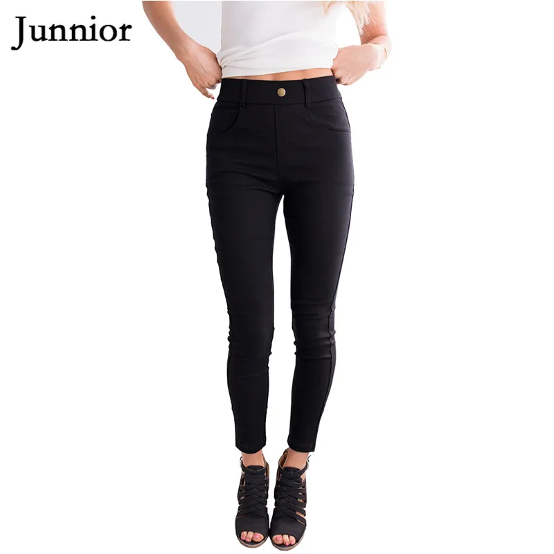 

Womens Elastic High Waisted Stretchy Slim Fit Pencil Pants Ankle Length Trousers Casual Viscose Pants
