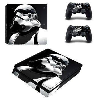 

PS4 Slim Skin Star Wars Stickers Play station 4 Slim Vinyl Decals Sticker for PlayStation4 Slim Console and Two Controller
