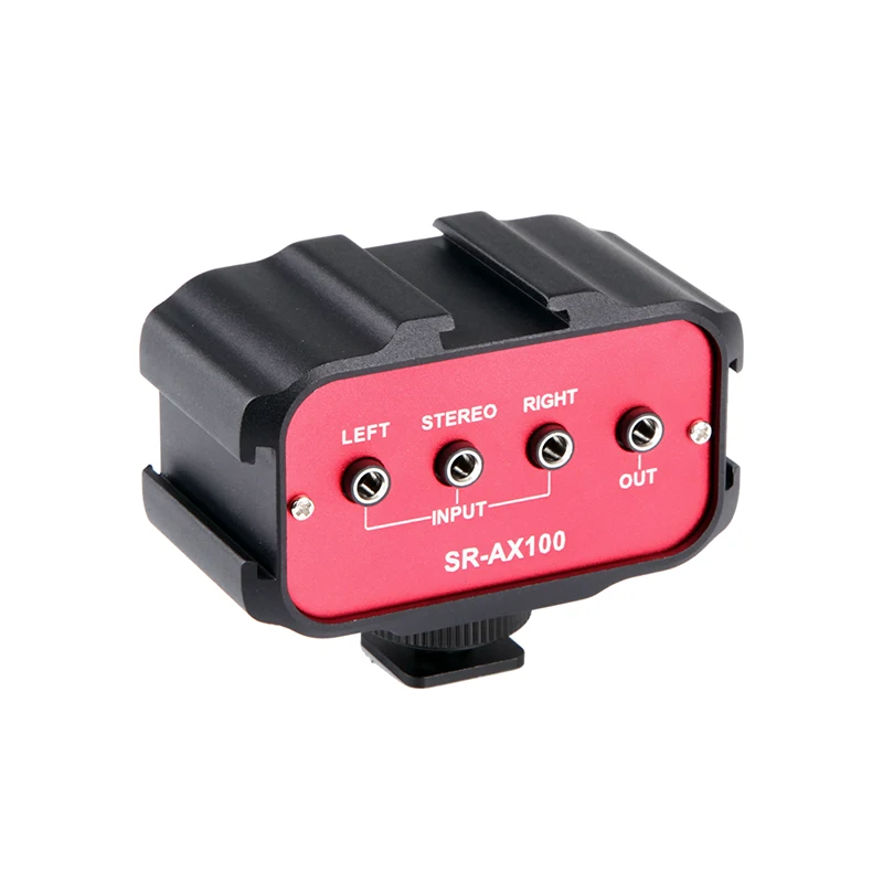 Misturador de Áudio Hub para Câmeras Saramonic Microfone Sapata Fria Montagem Dslr Filmadoras Sr-ax100 & - Image 4