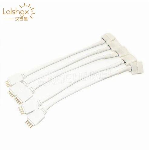 

5pcs 4 Pin 5050 RGB LED Strip Male Connector Cable to 10mm 4PIN PCB Control Cable