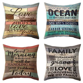

Nordic Pillow Case 45*45 Home Decor Cushion Cover Simple Letters Throw Pillowcase Pillow Covers