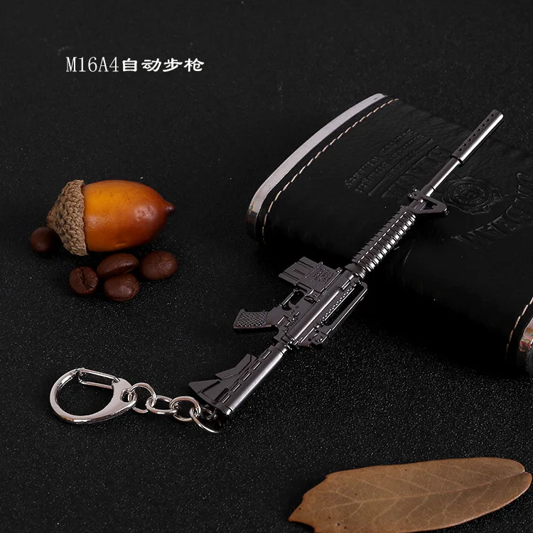 Горячая игра 38 стилей PUBG CS GO брелоки в виде оружия AK47 модель оружия 98K снайперская винтовка брелок для мужчин Подарки сувениры 12 см