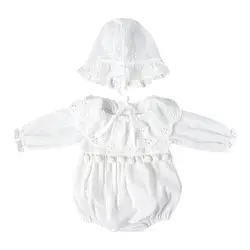 Одежда для новорожденных девочек кружева шляпа + вышивка кружевной комбинезон костюм детская одежда 88 S7JN