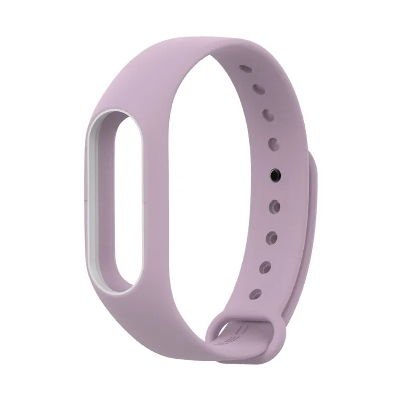 Mi jobs mi Band 2 ремешок силиконовый браслет смарт-браслет аксессуары наручный mi Band 2 черный ремешок для Xiaomi mi ремешок 2 ремешок - Цвет: Light purple white