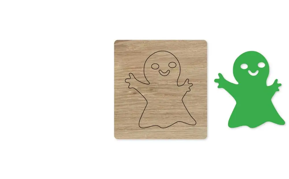 Хэллоуин Ghost Frame деревянные штампы вырезанные аксессуары для форм для DIY бумаги, кожи, войлока, стальной пробойник ремесло фото карты Скрапбукинг Декор