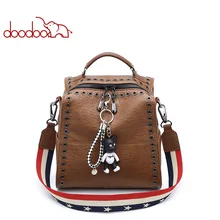 2018 doodoo casual women backpack female travel bag leather backpacks school shoulder bags for girl rucksacks