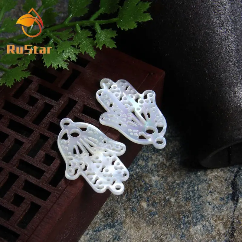 

10pcs/lot 21x32mm Natural Hollow Hamsa Mother of Pearl shell for DIY Jewelry Hollow hamsa & Hand MOP Pearl shell Beads