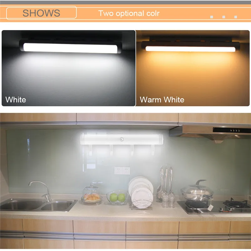 

LED Hand Under Cabinet Light Infrared Sensor Rigid Bar Light Kitchen Lights Bathroom lamp night lamps home Decoration A1