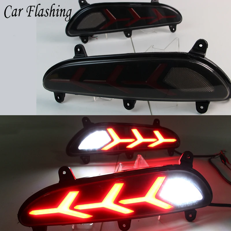 Car Flashing 2PCS For Hyundai I20 Asta 2015 2016 2017 Multi function