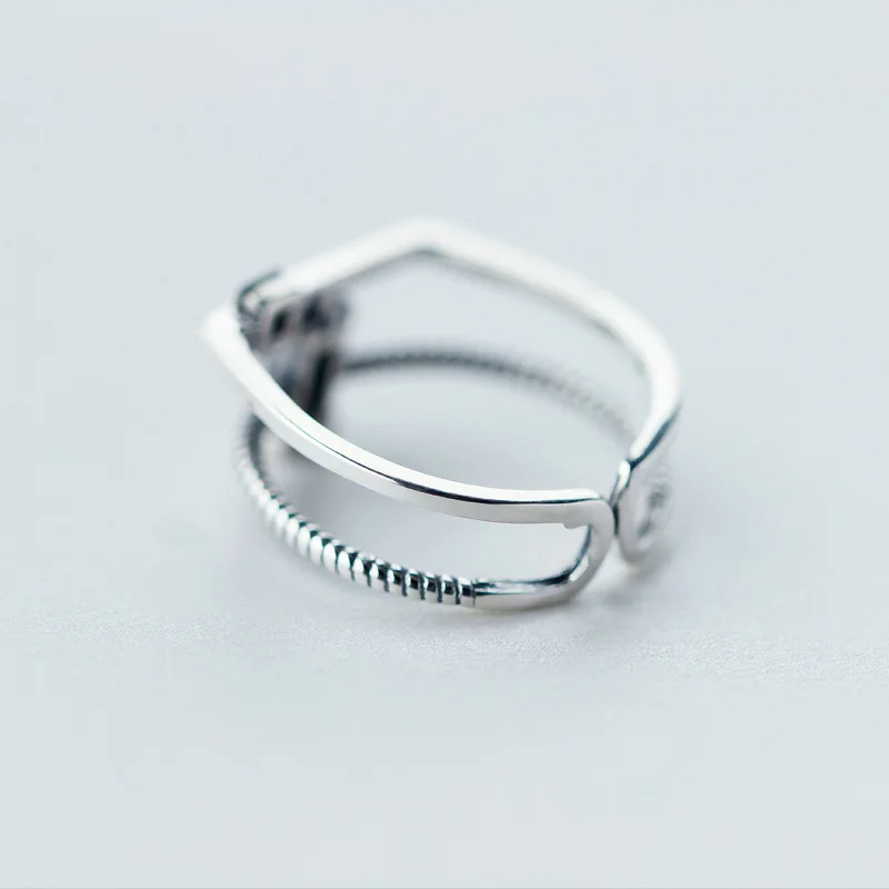 925 пробы Серебряное кольцо с черным цирконием и кристаллами для женщин, обручальные кольца, модные ювелирные изделия из стерлингового серебра Anel Anillos