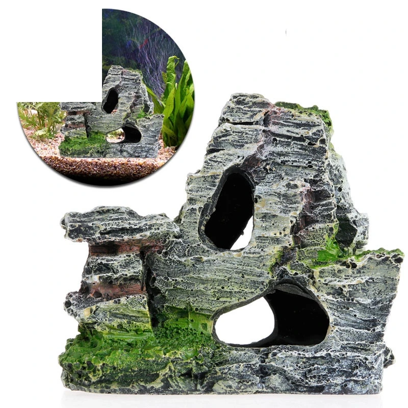 

Mountain View Aquarium Decoration Moss Tree House Resin Cave Fish Tank Ornament Decoration Landscap Decor accessories Acuarios