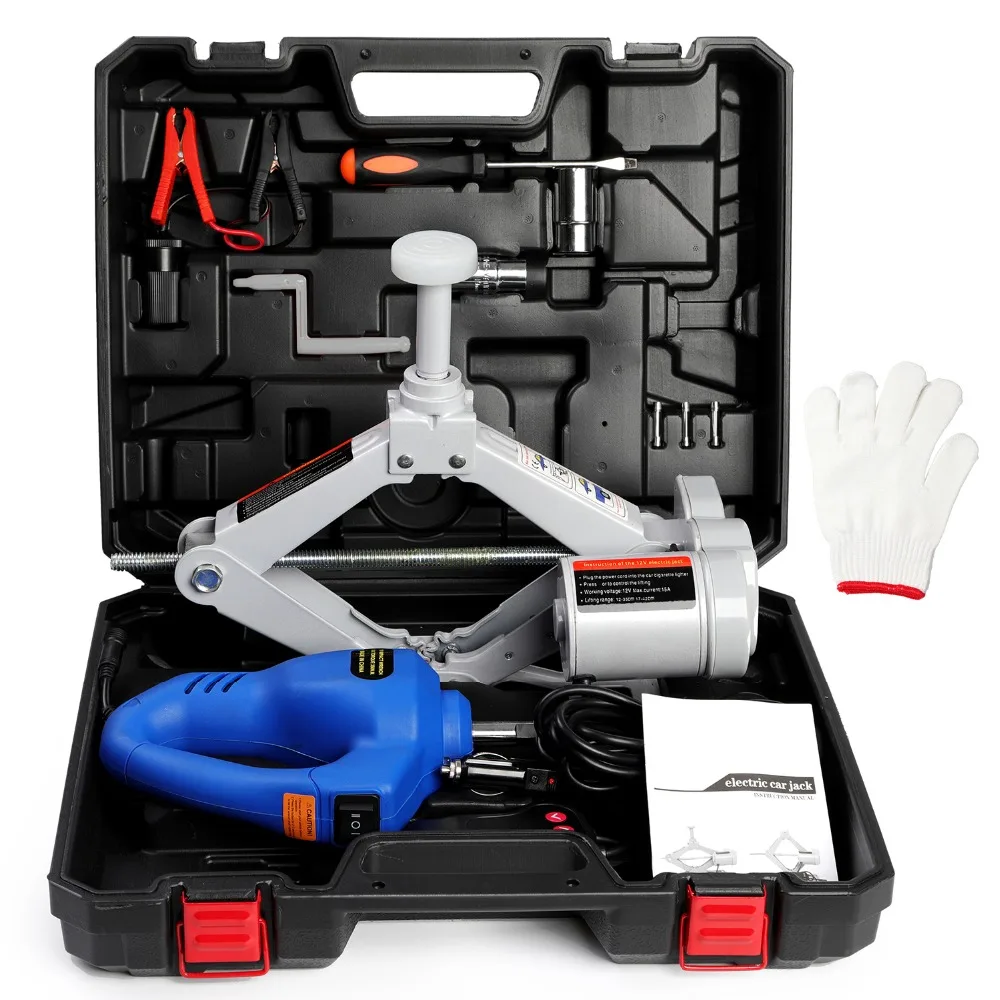 

NEW protect cover lectric scissors SUV CAR jack DC 12V 2 3tons with wrench automatic lifting jack tools repair change tyre