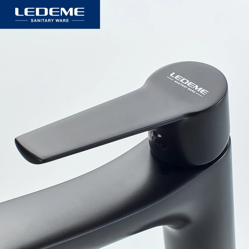 Preise LEDEME Becken Armaturen Bad Wasserhahn Schwarz Messing Wc, Waschbecken Wasserhähne Heißes und Kaltes Wasser Waschbecken Mixer Bad Tap L1069B