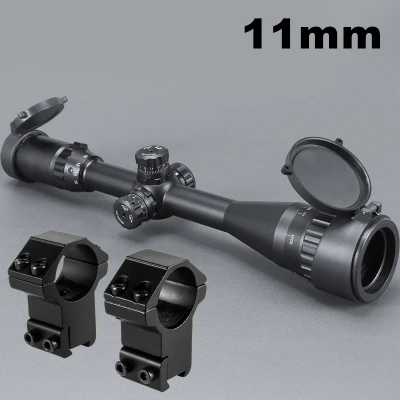 LEAPERS 4-16X50 Riflescope тактический оптический прицел красный зеленый синий точечный прицел с подсветкой для охоты - Цвет: 11mm