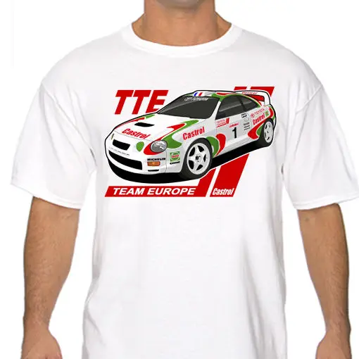 Classic Celica Toyota Team europe Rally T Shirt White or Gray GT Four ST205 WrcTShirts