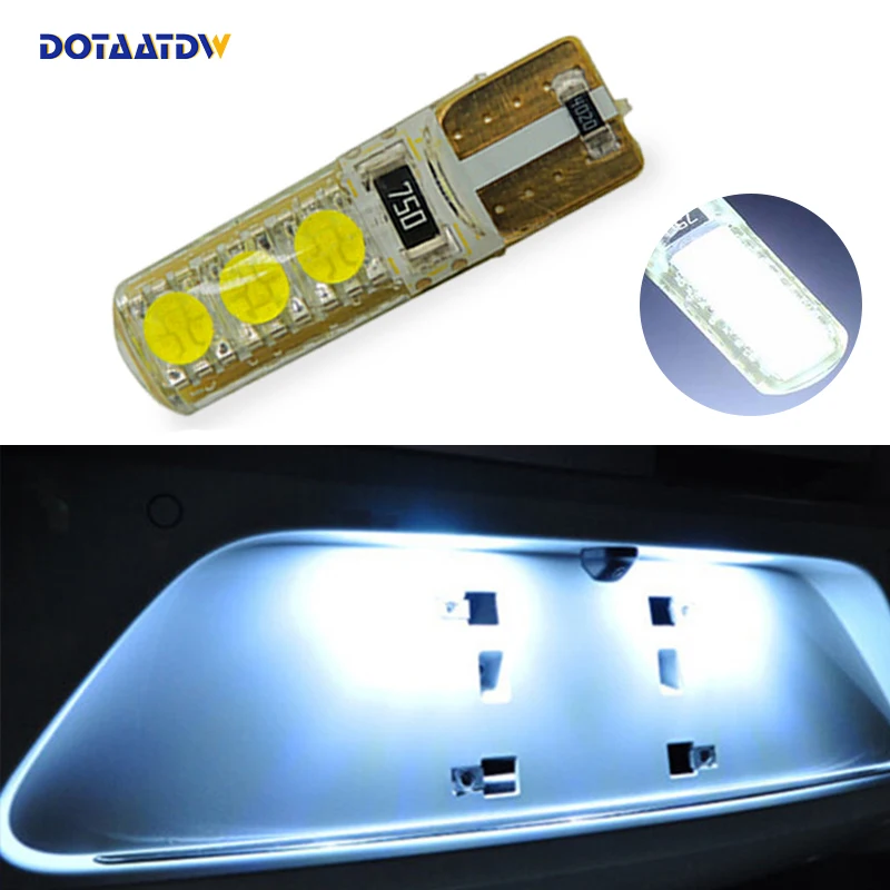 

DOTAATDW 1x T10 SMD 5050 Car LED License Plate Auto Canbus Light W5W 168 194 192 For KIA RIO K2 K5
