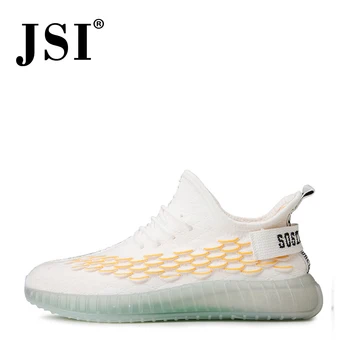 

JSI Stylish Mixed Colors Air Mesh Breathable Men Sneakers Casual Round Toe Comfortable Shoes Outside Lace-Up Men Sneakers JX31