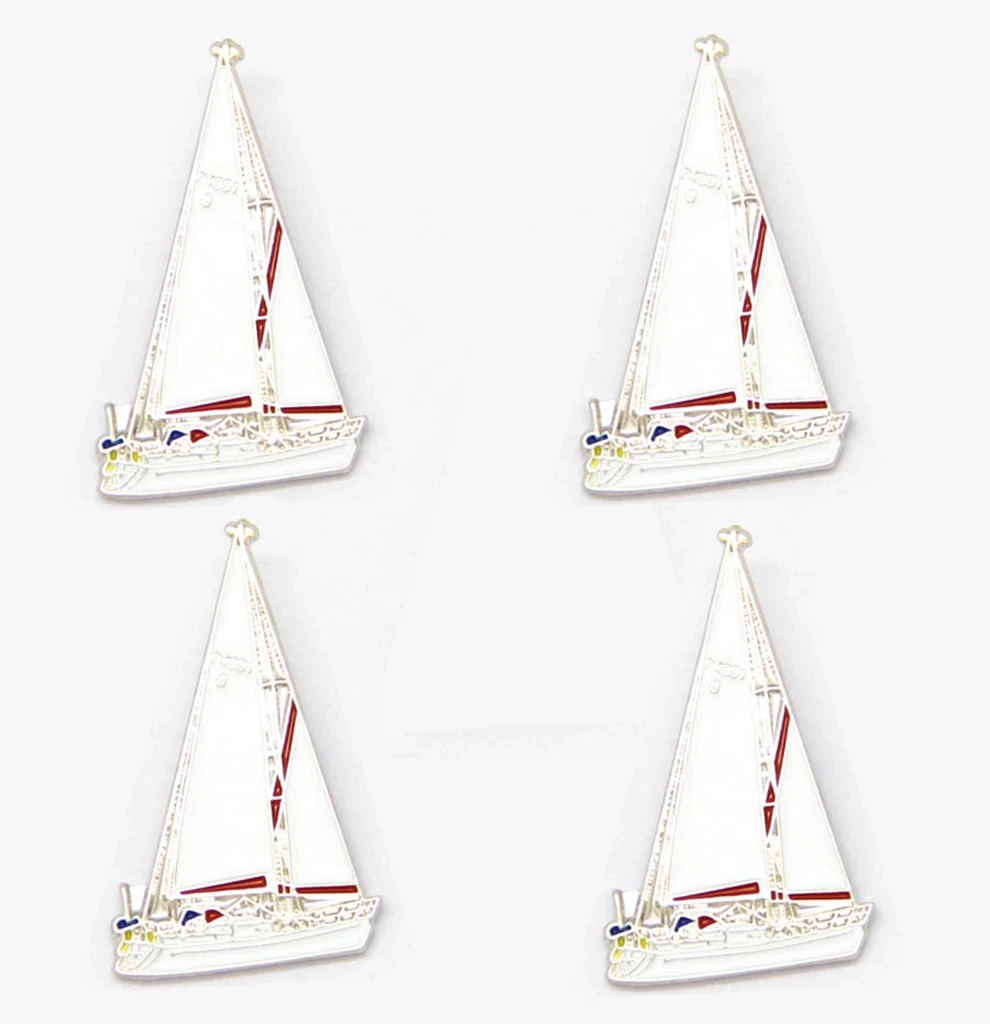 Yacht Yachting Lapel Hat Tie Pin Badge Boat Boating Sailer Brooch Gift Souvenir 