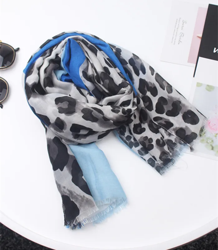 Новинка года Модные женские шарфы леопардовым принтом хлопковые смеси accesorios mujer Муслин Хиджаб тонкий шарф 10 шт./лот