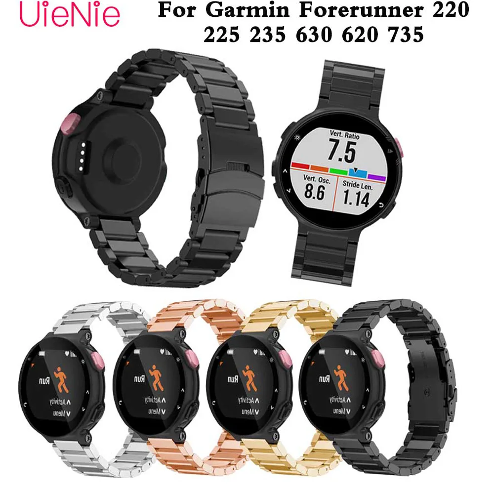 

Business watchband stainless steel simple for adjustable strap for Garmin Forerunner220 225 235 630 620 watch Strap Bracelet