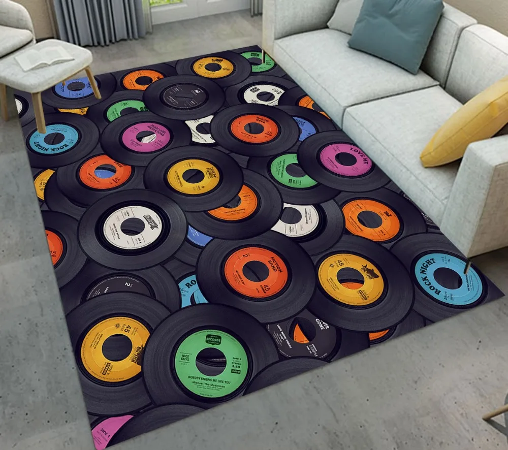 Забавные виниловые пластинки коврики и ковры для детей дома гостиной