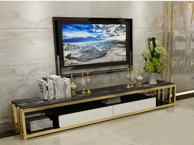 الطبيعي الزجاج الفولاذ المقاوم للصدأ حامل تلفاز الحديثة غرفة المعيشة الأثاث المنزلي تلفزيون LED حامل شاشة mueble التلفزيون مجلس الوزراء ميسا من...