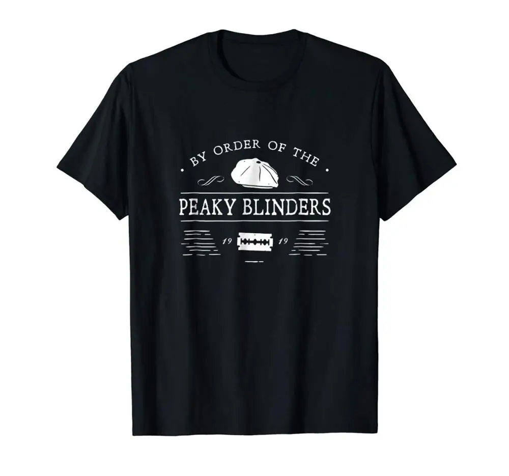 По заказу Peaky Blind t-shirt 2019 Футболка мужская хип-хоп хлопковая футболка с короткими рукавами персонализированные футболки По заказу Peaky Blind t-shirt 2019 Футболка мужская хип-хоп хлопковая футболка с короткими рукавами персонализированные футболки