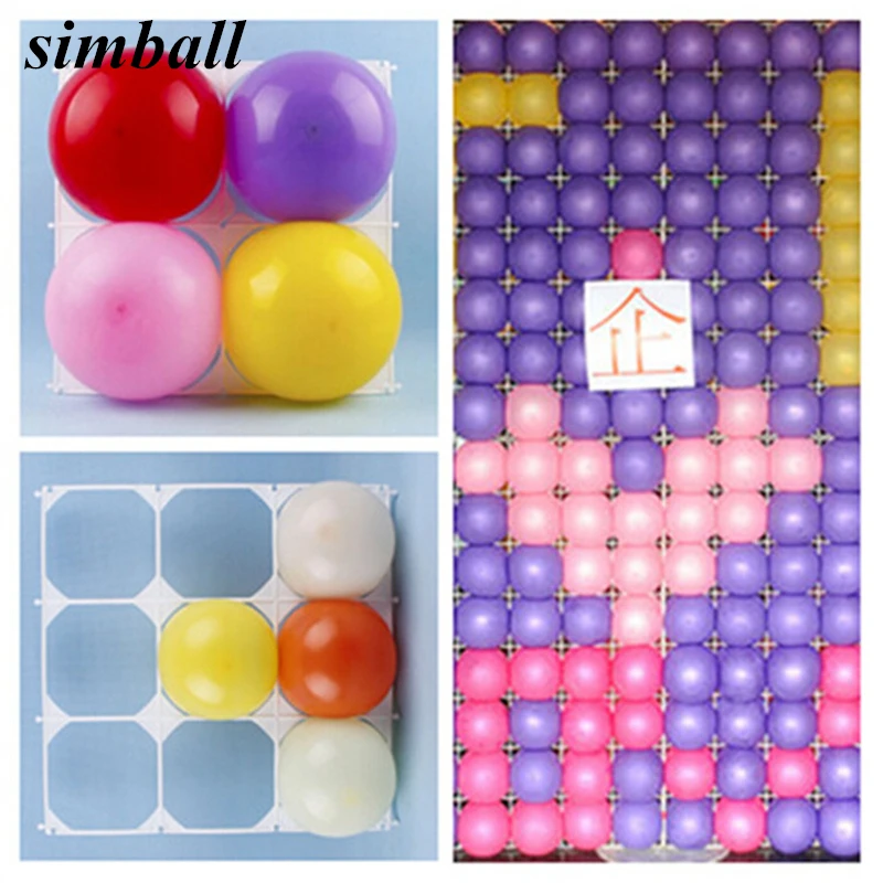 

50pcs/lot Balloon Grid Can Be Spliced 4hole 9hole Balloon Mesh Large Balloon Wall Making Accessorie Backdrop Dedicated For Party