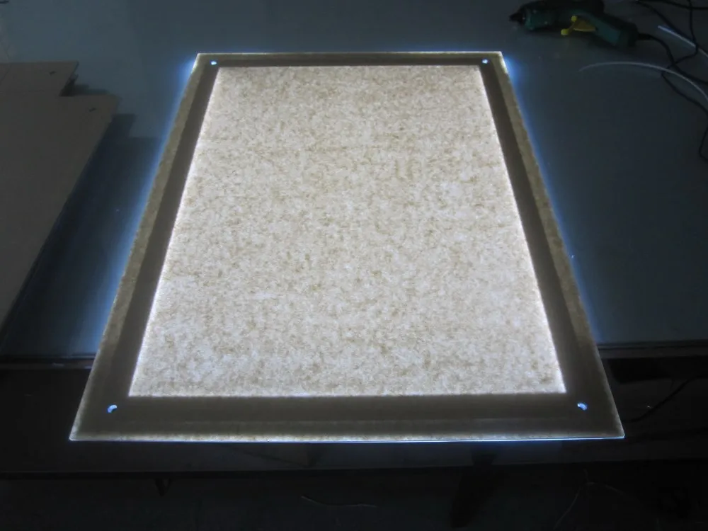 Único de Alta Moldura de Acrílico Lado Qualidade Levou Parede Publicidade Montado Fino Lightbox Backlit Frete Grátis 2 Cheap single led