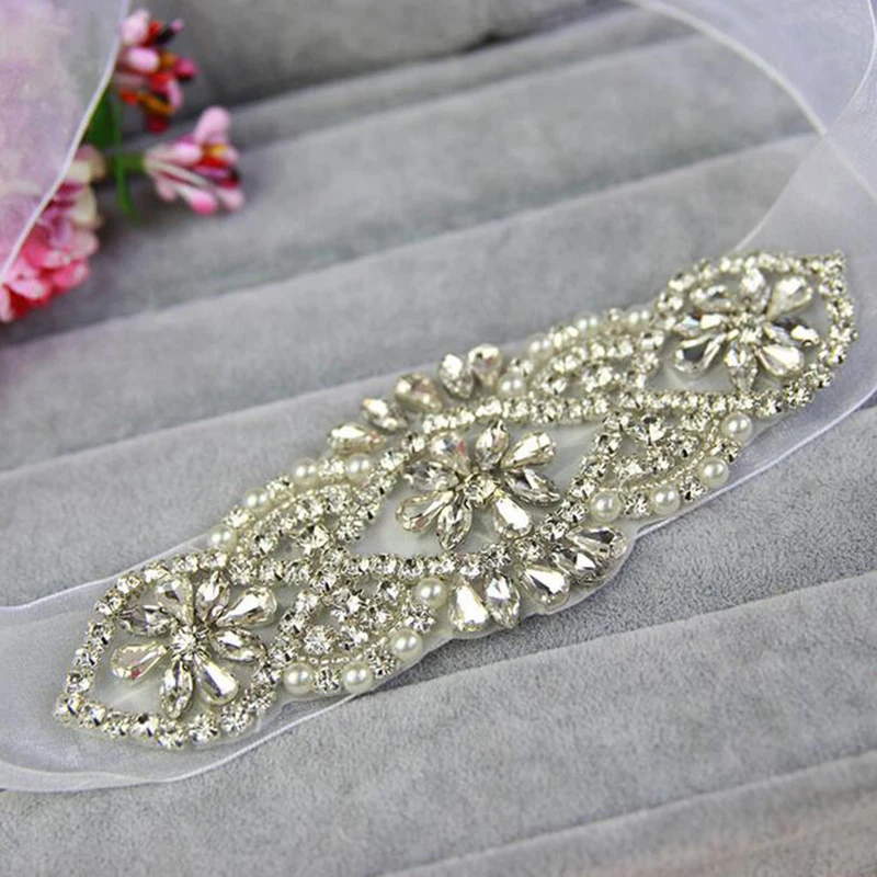 

1Pc High Quality Rhinestone Applique Strass Dazzling Glass Material Crystal Belt For Wedding Decoration Handcraft ML10