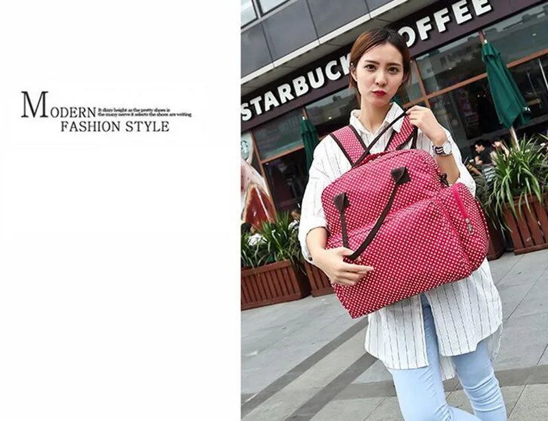 343412cm Fashion Baby Diaper Bags Backpack Nappy Changing Bag For Mom Dot Women Messenger Tote Mother Maternity Bag Ladies (5)