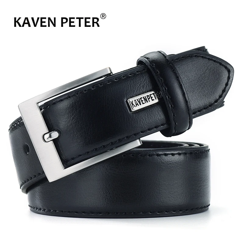 Men's Luxury Leather Belt, Fashion Leather Waist Belt For Men - Temu