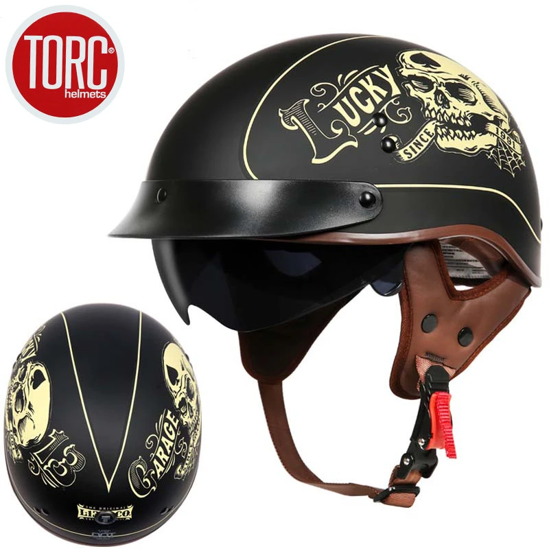 TORC T55 motorcycle helmet vintage helmet retro scooter half helmet