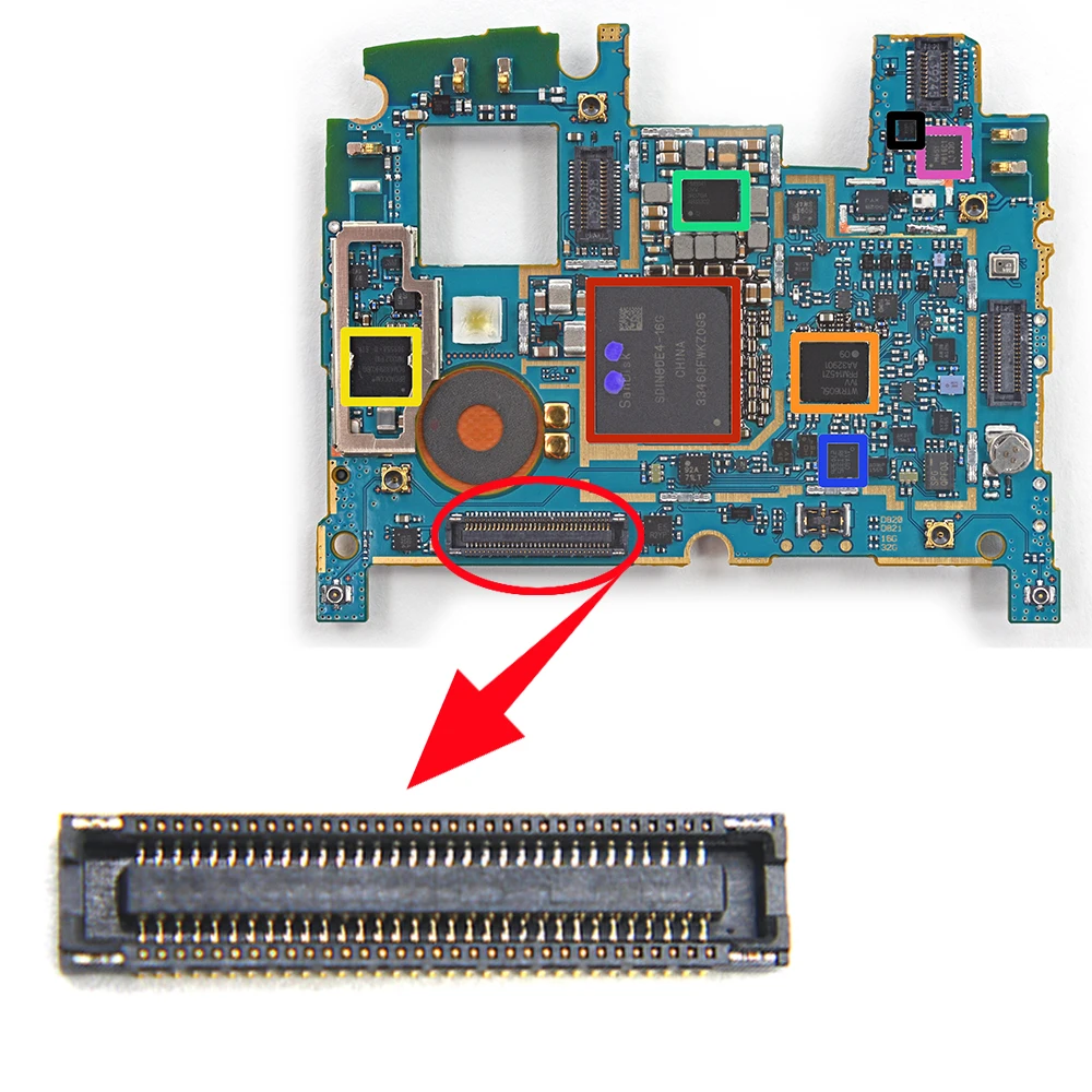 2 pçs/lote Novo carregador FPC Conector para LG Nexus 5 D820 em motherboard 64pin carregamento flexível conector na placa principal|lg fpc connector|lg charger connectorcharger connector - AliExpress
