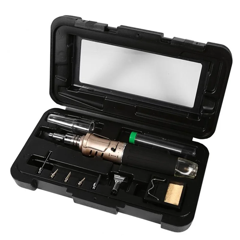 

New 10 in 1 Set Gas Soldering Iron Set Portable Welding Tools Accessories Kit