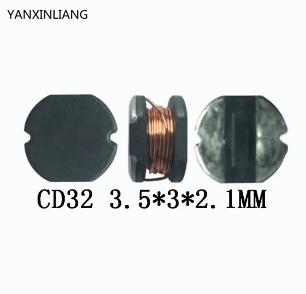 100 шт. CD32 10UH 100 3*3*2 мм Силовые индукторы SMD(10UH 220UH 330UH 33UH 22UH 6R8 100UH 3R3 2R2 15UH 68UH 47 H