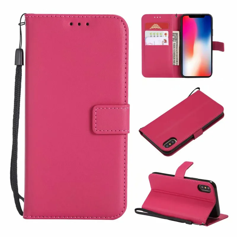 Бумажник из натуральной кожи чехол для iPhone 6 6 S 7 8 plus X XS XR MAX панель мобильного телефона с магнитной подставкой Держатель карты откидная крышка - Цвет: red