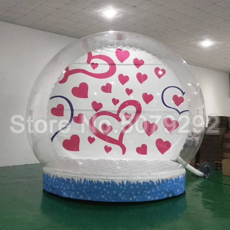 2M/3M/4M Dia Inflatable Snow globe Human Size Snow Globe For Christmas Decoration Popular Clear Photot Booth For People Inside