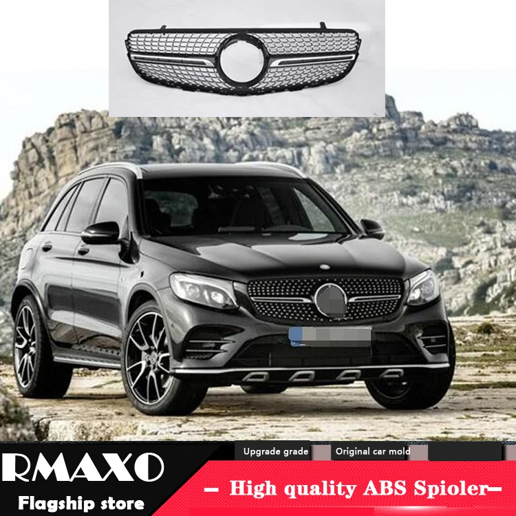 

for Benz GLC GLC300 GLC200 Grill Grille Benz GLC260 GLC300 Diamond Style Front Racing Grill Grille 2015-2017