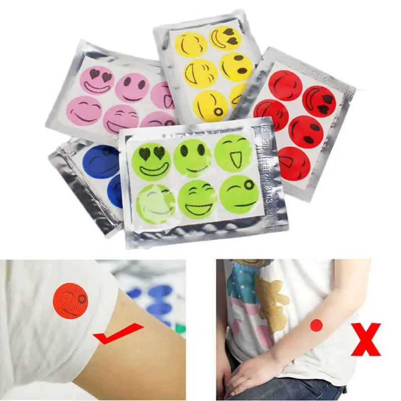 

Mosquiot Repellent Stickers Patches Smiling Face Drive Midge Citronella Oil Mosquito Killer Cartoon Repeller Stick