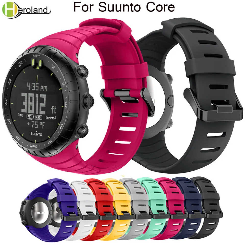 Спортивные часы ремешок для ядра Suunto Браслет замена мягкий силиконовый браслет наручные Ремешки для часов Smart аксессуары новый